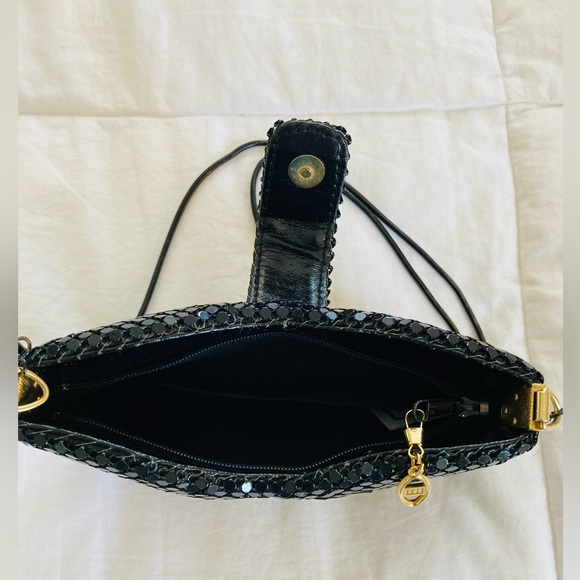 Evening Bag/ Black Metal Mesh / Snap Closure - Picture 7 of 8